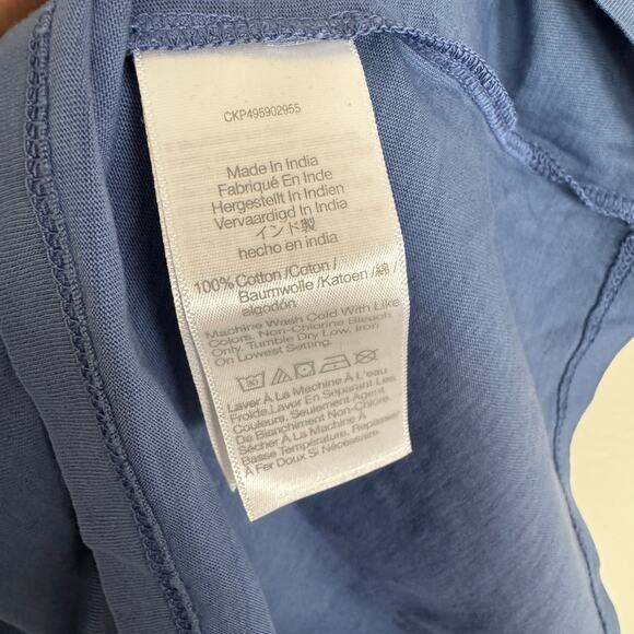 Madewell Essential Slim Tee WMNS S Delphinium Blue Lightweight Cotton Stretchy - Picture 7 of 8